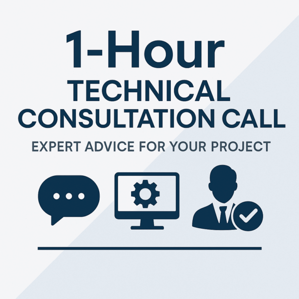 1-Hour Technical Consultation Call – Expert Advice for Your Project